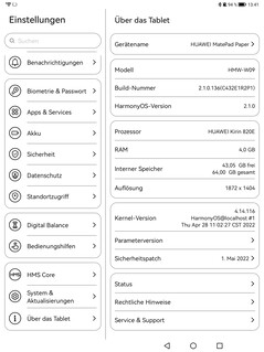 Software Huawei MatePad Paper