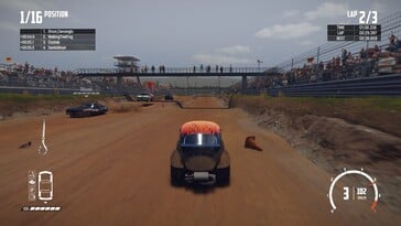 Na imagem: uma captura de tela da jogabilidade de Wreckfest.