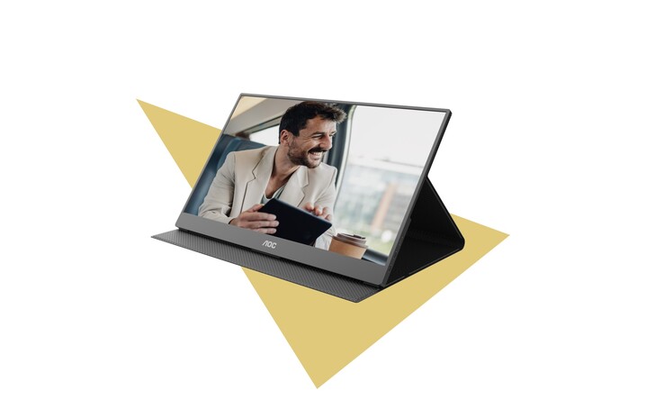 O monitor portátil da AOC pesa apenas 2,43 libras.