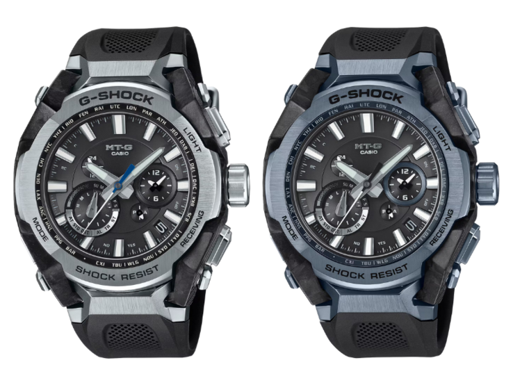 O Casio MTG-B4000-1A (à esquerda) e o MTG-B4000-1A2 (à direita). (Fonte da imagem: Casio)