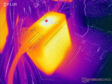 O adaptador CA pode atingir mais de 43 °C ao operar cargas exigentes por longos períodos