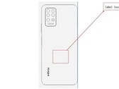 A Nota Infinix 8 em forma esquemática. (Fonte: FCC)