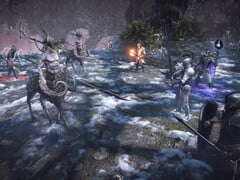 Uma imagem mostrando inimigos em King Arthur: Knight’s Tale, atualmente à venda no Steam.