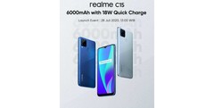 O teaser de lançamento do Realme C15. (Fonte: Realme)
