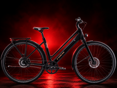 A bicicleta elétrica Trek Inbound+ possui o motor Hub Line de 250 W da Bosch