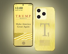 O Trump T1 Phone foi anunciado com esta imagem, mas o produto real pode ser muito diferente.