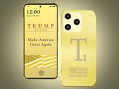 O Trump T1 Phone foi anunciado com esta imagem, mas o produto real pode ser muito diferente.
