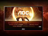 O AOC GAMING 16G3 vem em um acabamento preto e vermelho. (Fonte da imagem: AOC)