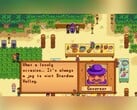 O Governador faz sua aparição anual no Stardew Valley Luau, um dos muitos festivais sazonais que reúnem a comunidade no amado simulador de agricultura indie. (Fonte da imagem: Stardew Valley via Steam)