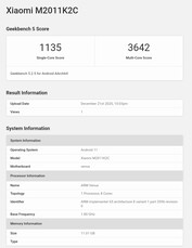 Mi 11. (Fonte da imagem: Geekbench via @yabhishekhd)