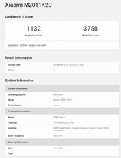 Mi 11. (Fonte de imagem: Geekbench via @yabhishekhd)