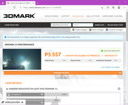 3DMark 11 após o teste de estresse