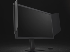 O BenQ Zowie XL2540X+ (na foto) vem com um cabo DisplayPort, um cabo HDMI, um S Switch e uma capa de blindagem. (Fonte da imagem: BenQ)
