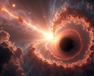 Acredita-se que os buracos negros primordiais tenham se formado logo após o Big Bang, há quase 13,8 bilhões de anos. Na foto, uma representação artística de um buraco negro. (Fonte da imagem: CharlVera - Pixabay)