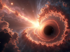 Acredita-se que os buracos negros primordiais tenham se formado logo após o Big Bang, há quase 13,8 bilhões de anos. Na foto, uma representação artística de um buraco negro. (Fonte da imagem: CharlVera - Pixabay)