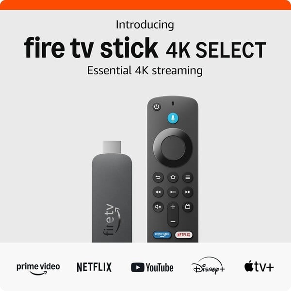 O Amazon Fire TV Stick 4K Select é o mais recente stick de streaming 4K da Amazon. (Fonte da imagem: Amazon)