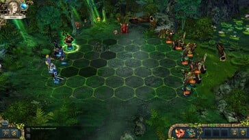Na imagem: Uma captura de ecrã do jogo King’s Bounty: Crossworlds.