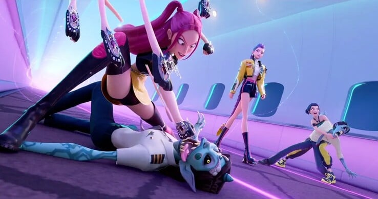 A animação em K-Pop Demon Hunters ultrapassou os limites em 2025 ao misturar o estilo 2D com a profundidade dos ambientes 3D (Fonte da imagem - Netflix)