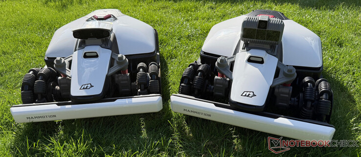 Mammotion Luba Mini AWD 800 (esquerda) e Luba Mini AWD LiDAR 1500 (direita) em comparação