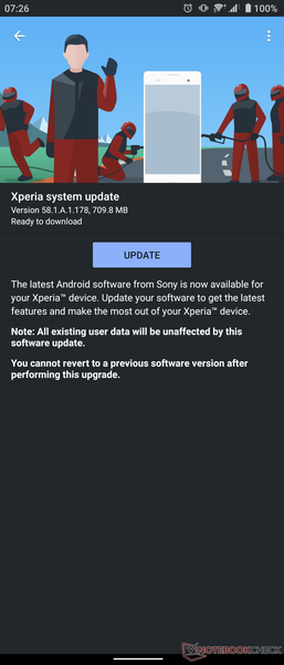 A atualização Android 11 para o Xperia 5 II no Reino Unido. (Fonte de imagem: Notebookcheck)