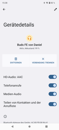 Configurações de Bluetooth em smartphones que não são da Samsung