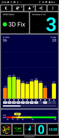 Sinal GPS ao ar livre