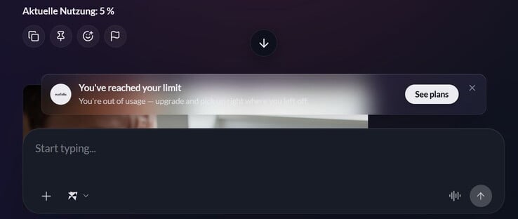 Limites restritos no plano gratuito
