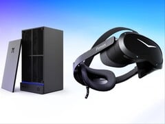 Mini-PC Pimax Spation e headset de realidade virtual Crystal Pro.
