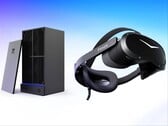 Mini-PC Pimax Spation e headset de realidade virtual Crystal Pro.
