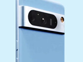 O Pixel 8 Pro em sua suposta cor azul. (Fonte da imagem: @EZ8622647227573 - editado)