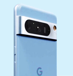O Pixel 8 Pro em sua suposta cor azul. (Fonte da imagem: @EZ8622647227573 - editado)