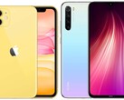 O iPhone 11 e a Redmi Note 8 Pro foram enviados em seus milhões. (Fonte da imagem: Apple/Xiaomi - editado)