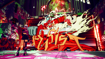 O grafite descolado em RKGK adiciona um elemento de caos à estética do próximo jogo de plataforma. (Fonte da imagem: Gearbox Publishing)