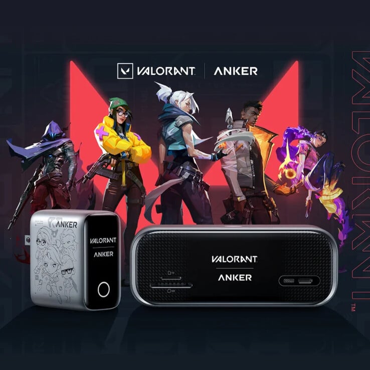 Colaboração oficial entre a Anker e a Riot Games com agentes temáticos de Valorant