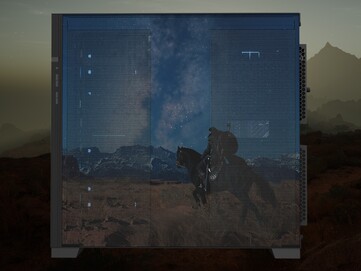 O painel direito do PC Maingear Crimson Desert Limited Edition é mostrado