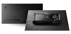 A Nvidia GeForce RTX 4070 Super Founders Edition vem em um novo acabamento fosco. (Fonte da imagem: Nvidia)