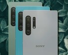 Um conceito do Sony Xperia 1 V feito em leque mostra-o com equipamento de câmera adicional. (Fonte de imagem: PEACOCK &amp; Unsplash - editado)
