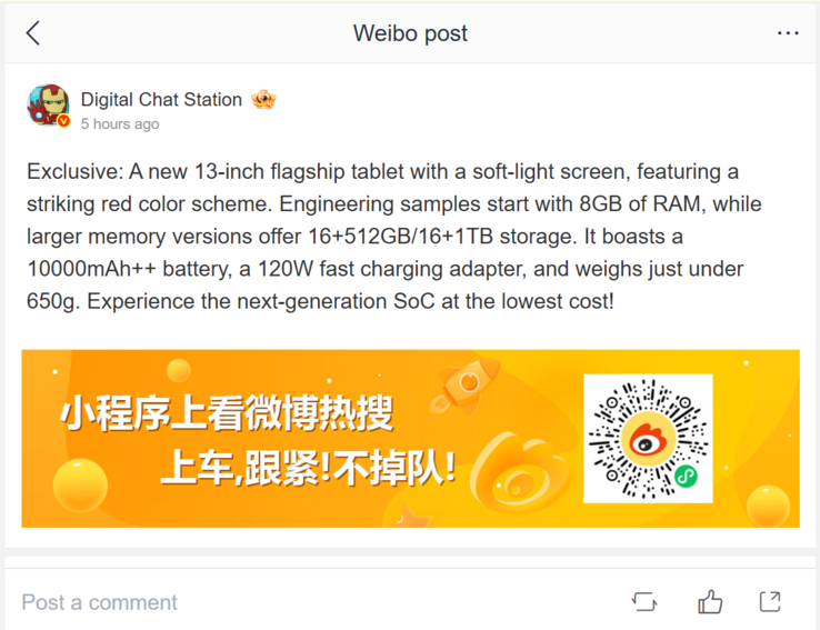 Digital Chat Station no Weibo (tradução automática)