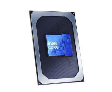 Chip do processador Intel Core Series 3 mostrado com design de matriz integrada e a marca Intel Core