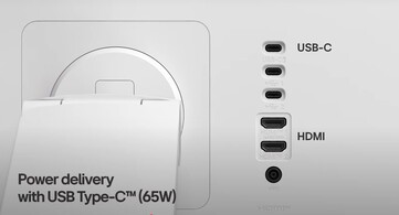 O LG Smart Monitor Swing tem várias portas Type-C e HDMI. (Fonte da imagem: LG)