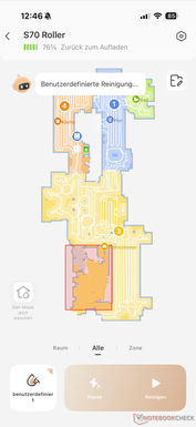 Visão geral com progresso ao vivo
