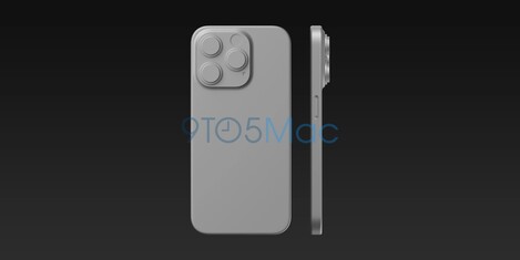 iPhone 15 Pro CAD. (Fonte de imagem: 9To5Mac)