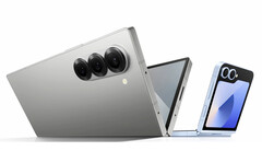 A Samsung já revelou a aparência do Galaxy Z Flip6 e do Galaxy Z Fold6. (Fonte da imagem: Samsung - editado)