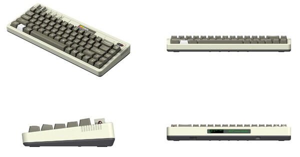 O design do 8BitDo Retro 68 Keyboard AP50th Limited Edition é inspirado no Apple II.