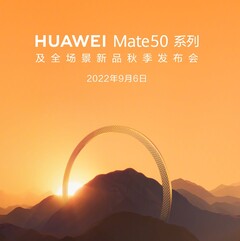 A série Huawei Mate 50 chega no dia 6 de setembro. (Fonte: Huawei)