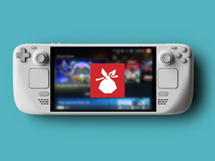 A coleção de jogos Microids Mega Mix expirará em 20 de novembro. Na foto: Steam Deck com o logotipo do Humble Bundle. (Fonte da imagem: Valve e Humble Bundle - editado)