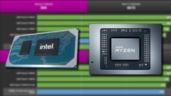 O Intel Core i7-11800H e AMD Ryzen 7 5800H oferecem desempenhos similares em CPU-Z. (Fonte de imagem: Intel/AMD/CPU-Z Validador - editado)