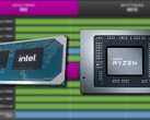 O Intel Core i7-11800H e AMD Ryzen 7 5800H oferecem desempenhos similares em CPU-Z. (Fonte de imagem: Intel/AMD/CPU-Z Validador - editado)
