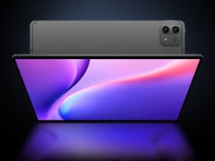 O T70 Pro possui uma tela QHD de 14 polegadas. Na foto: uma imagem promocional mostrando a parte frontal do tablet e parte da parte traseira.