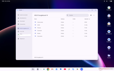 Explorador de arquivos do Googlebook OS
